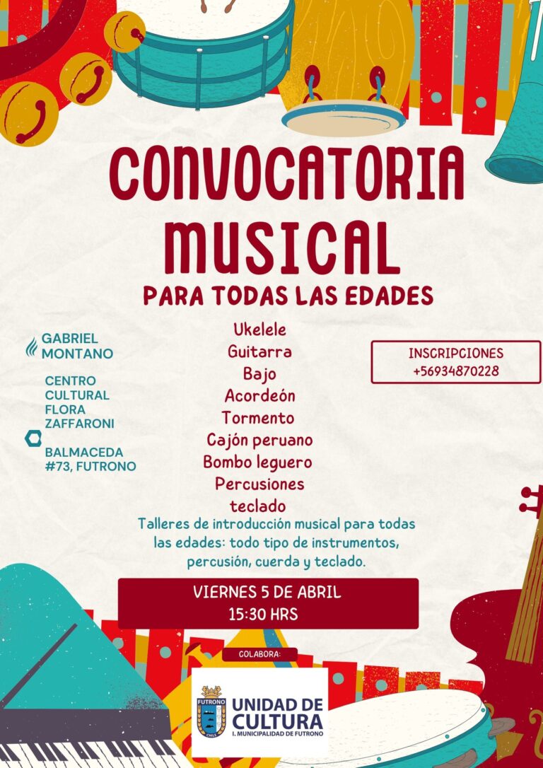 Invitan a participar en convocatoria musical – Ilustre Municipalidad de ...